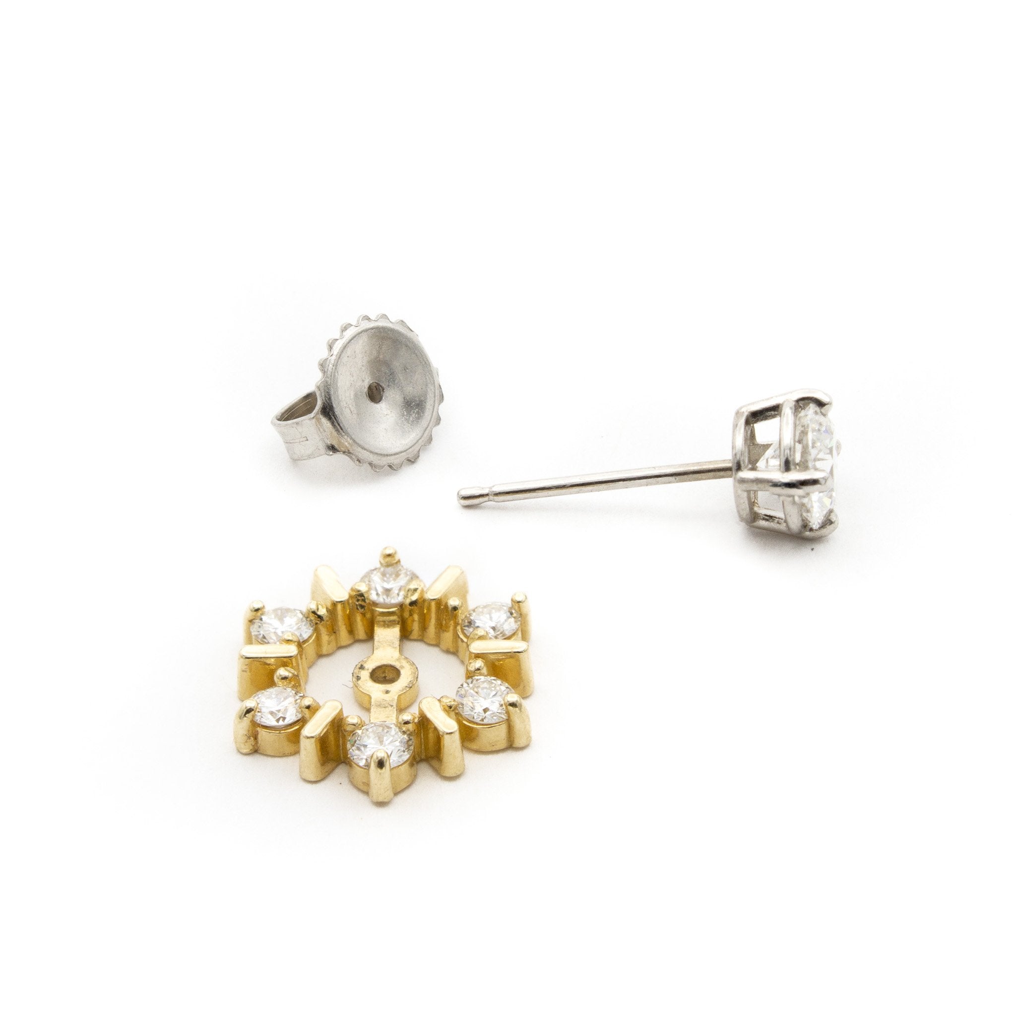 Diamond Studs with Sapphire and Diamond Earring jackets – Christopher  Duquet Fine Jewelry